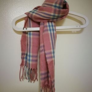 pink plaid scarf